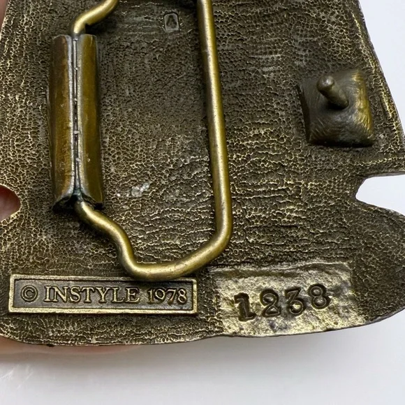 Vintage Instyle 1978 Mask of Tutankhamun King Tut Pharoah Belt Buckle